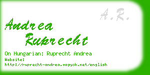 andrea ruprecht business card